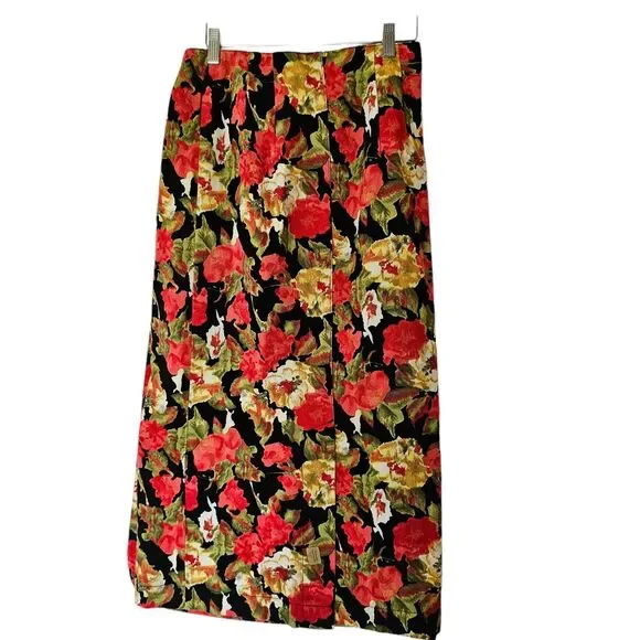 Vintage Patrick X Long Wrap Skirt size 10 Multicolor Floral - Picture 15 of 16